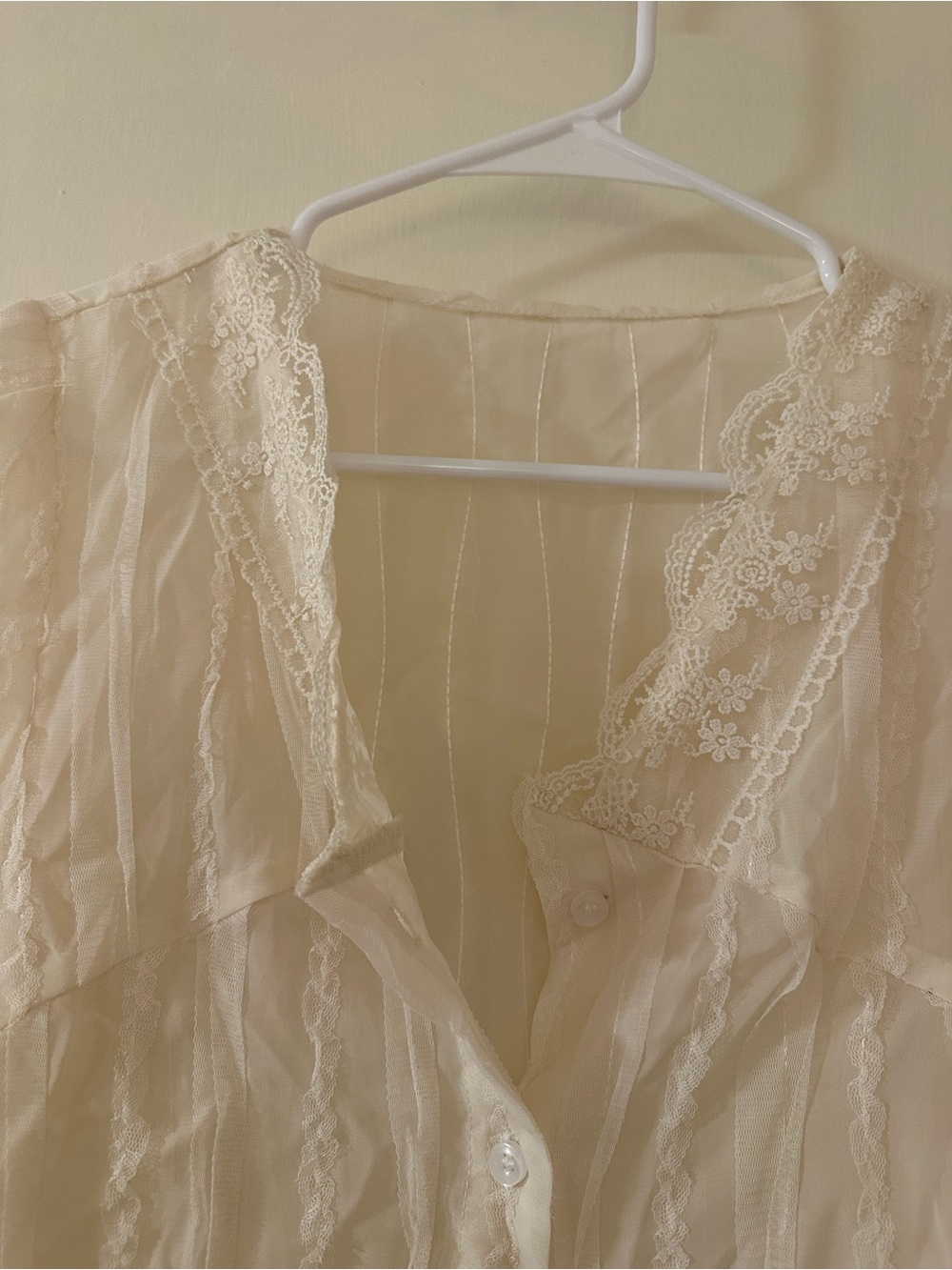 Cotton sheer blouse
